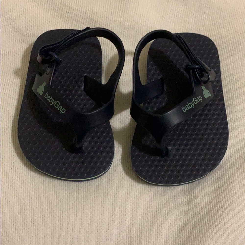 Navy and Green Slippers